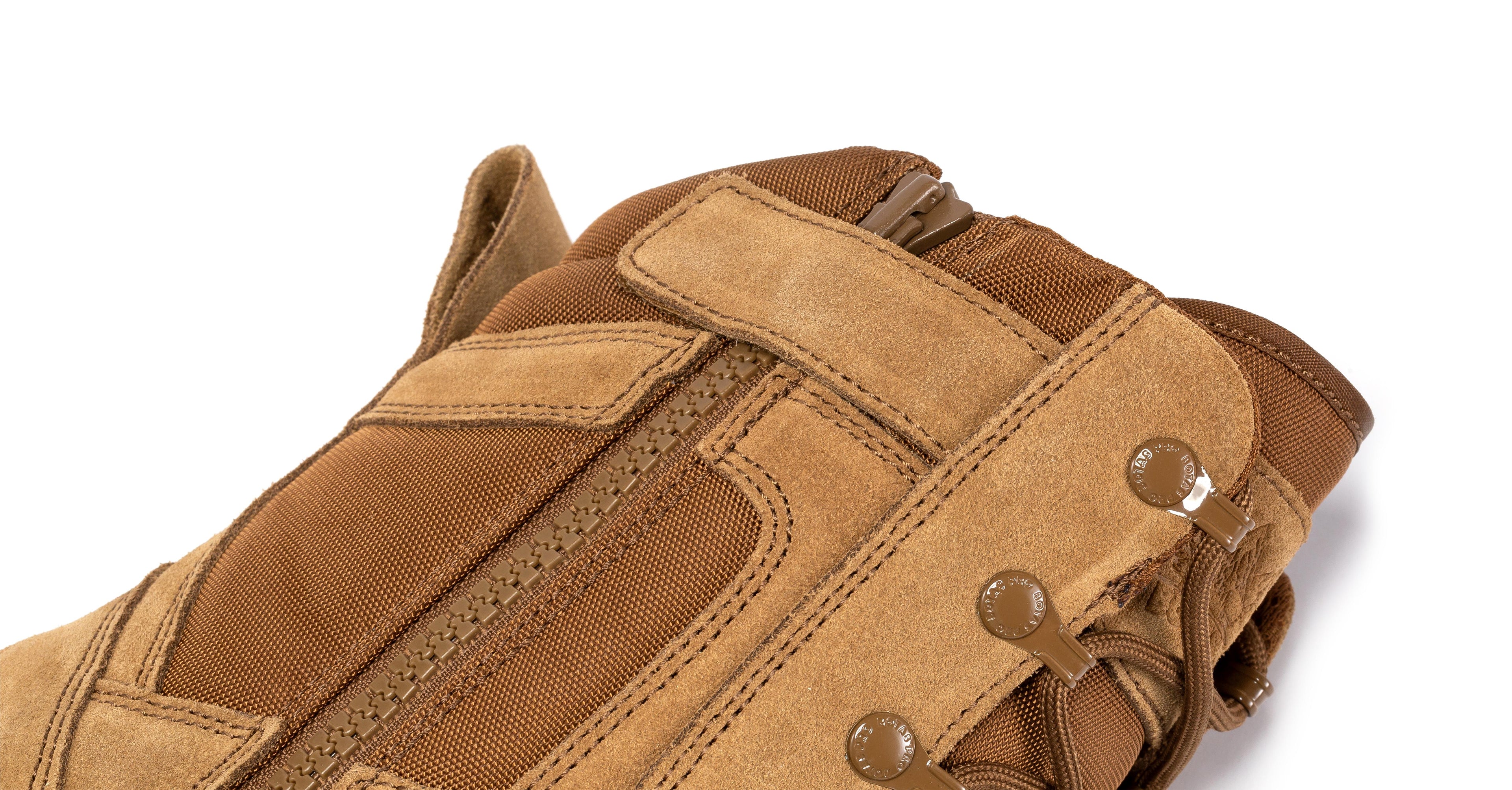 Botas Pro Coyote Men's 8 inch Side Zipper Rubber Sole Tactical Boots BMP110CT - WonderingCloth