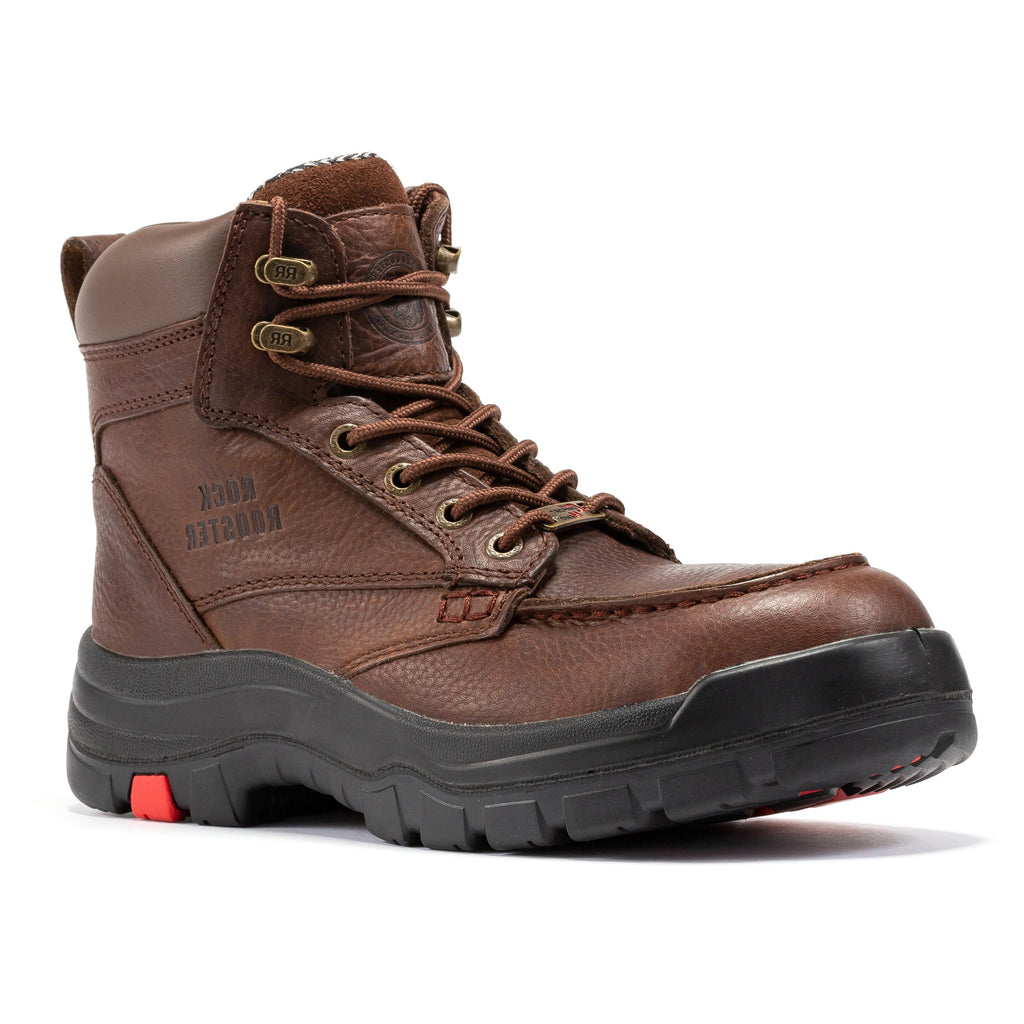 ROCKROOSTER Zumbro 6 inch Wide, Soft Toe, Rubber Outsole, EH Protection, ASTM 2892, Work Boots AK371 - WonderingCloth