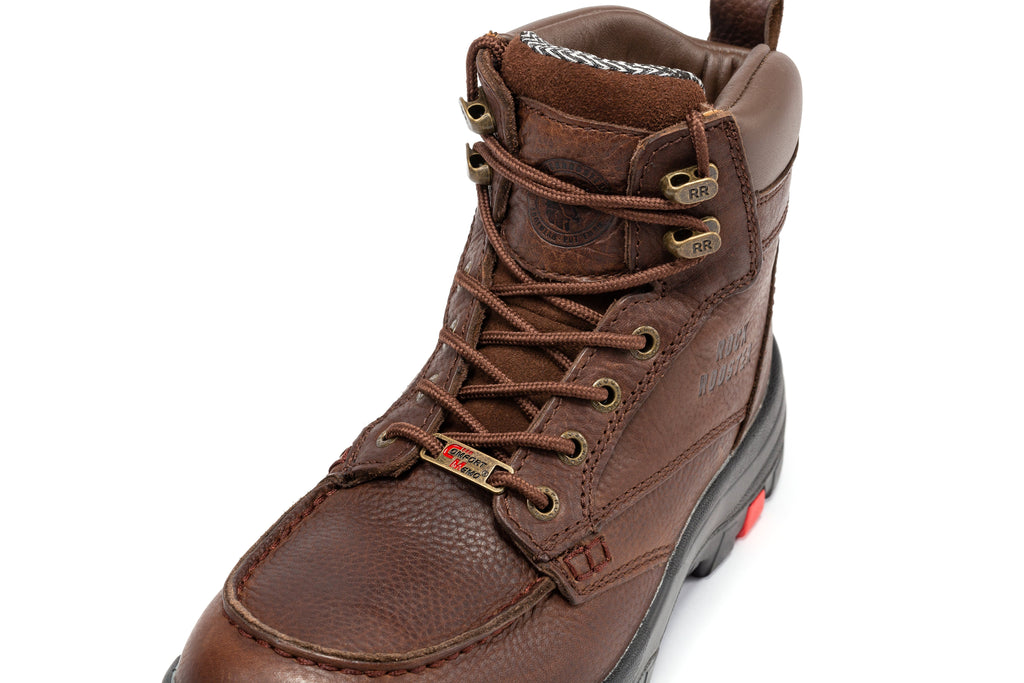 ROCKROOSTER Zumbro 6 inch Wide, Soft Toe, Rubber Outsole, EH Protection, ASTM 2892, Work Boots AK371 - WonderingCloth