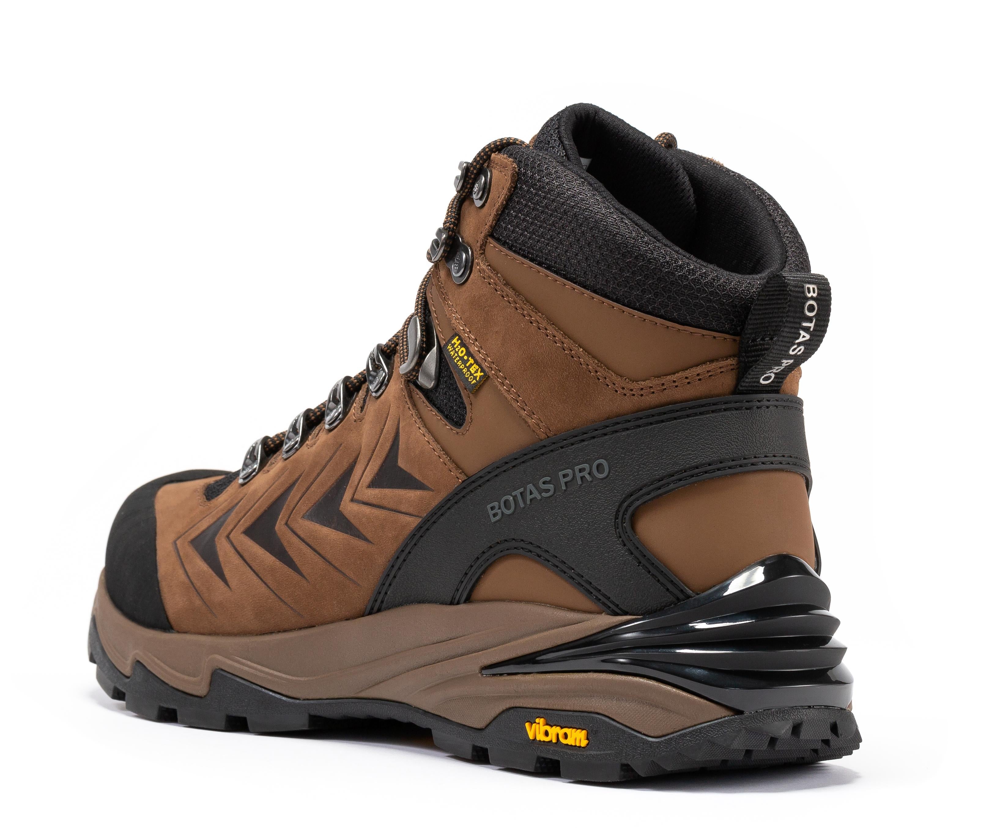 Botas Pro Brown 6 Inch Waterproof Hiking Boots with VIBRAM® Traction Lug Outsole  BP22121 - WonderingCloth