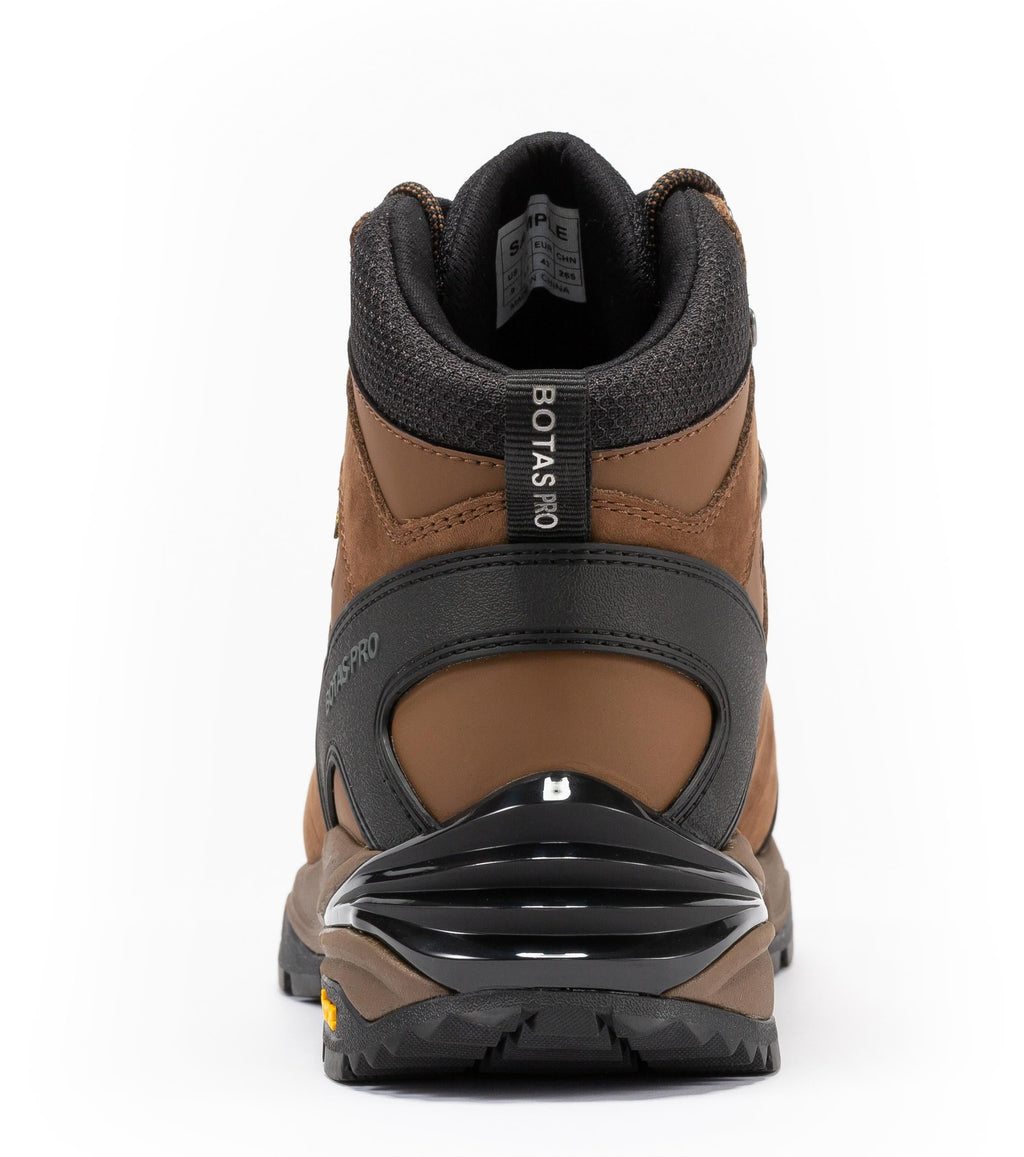 Botas Pro Brown 6 Inch Waterproof Hiking Boots with VIBRAM® Traction Lug Outsole  BP22121 - WonderingCloth