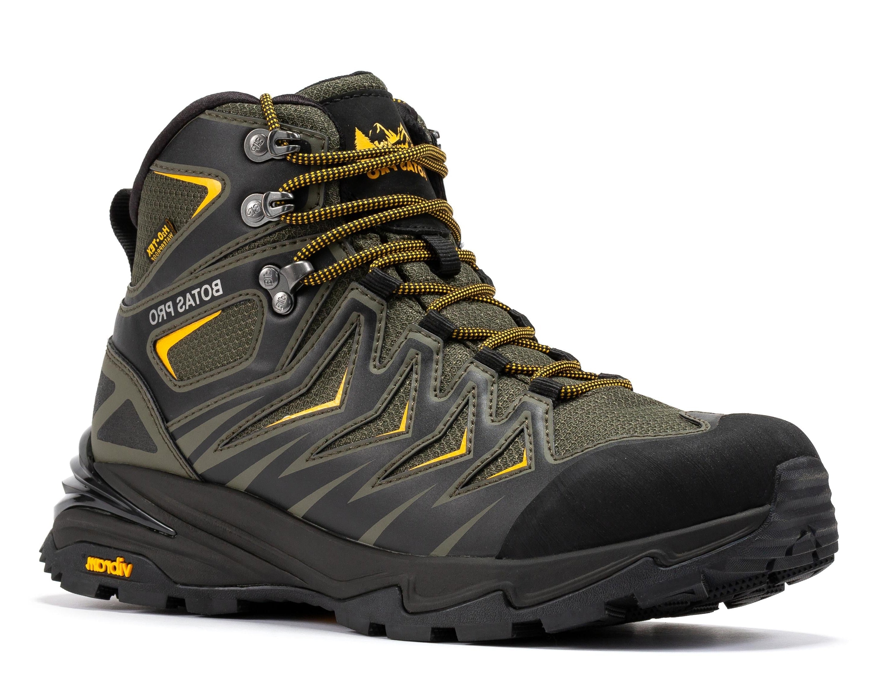 Botas Pro Metallic Green 6 Inch Waterproof Hiking Boots with VIBRAM® Traction Lug Outsole  BP22111 - WonderingCloth