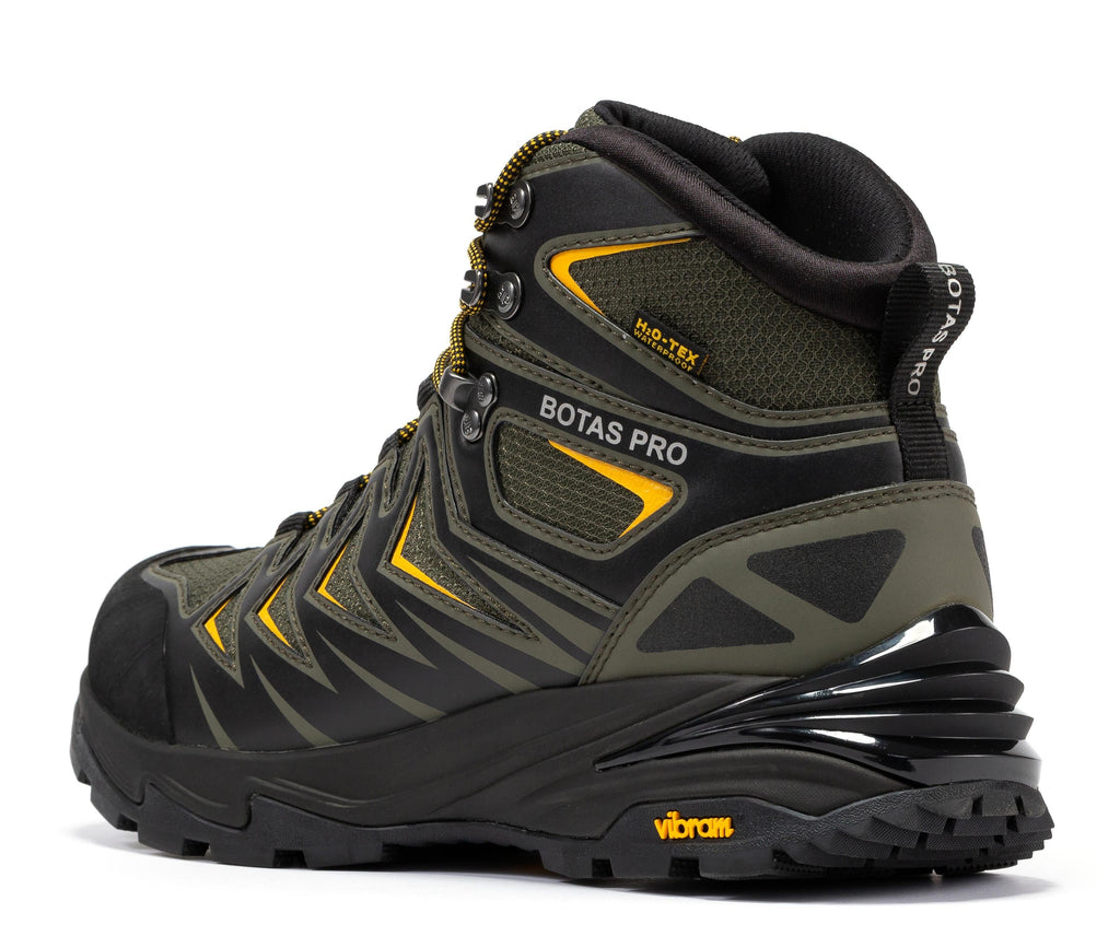 Botas Pro Metallic Green 6 Inch Waterproof Hiking Boots with VIBRAM® Traction Lug Outsole  BP22111 - WonderingCloth