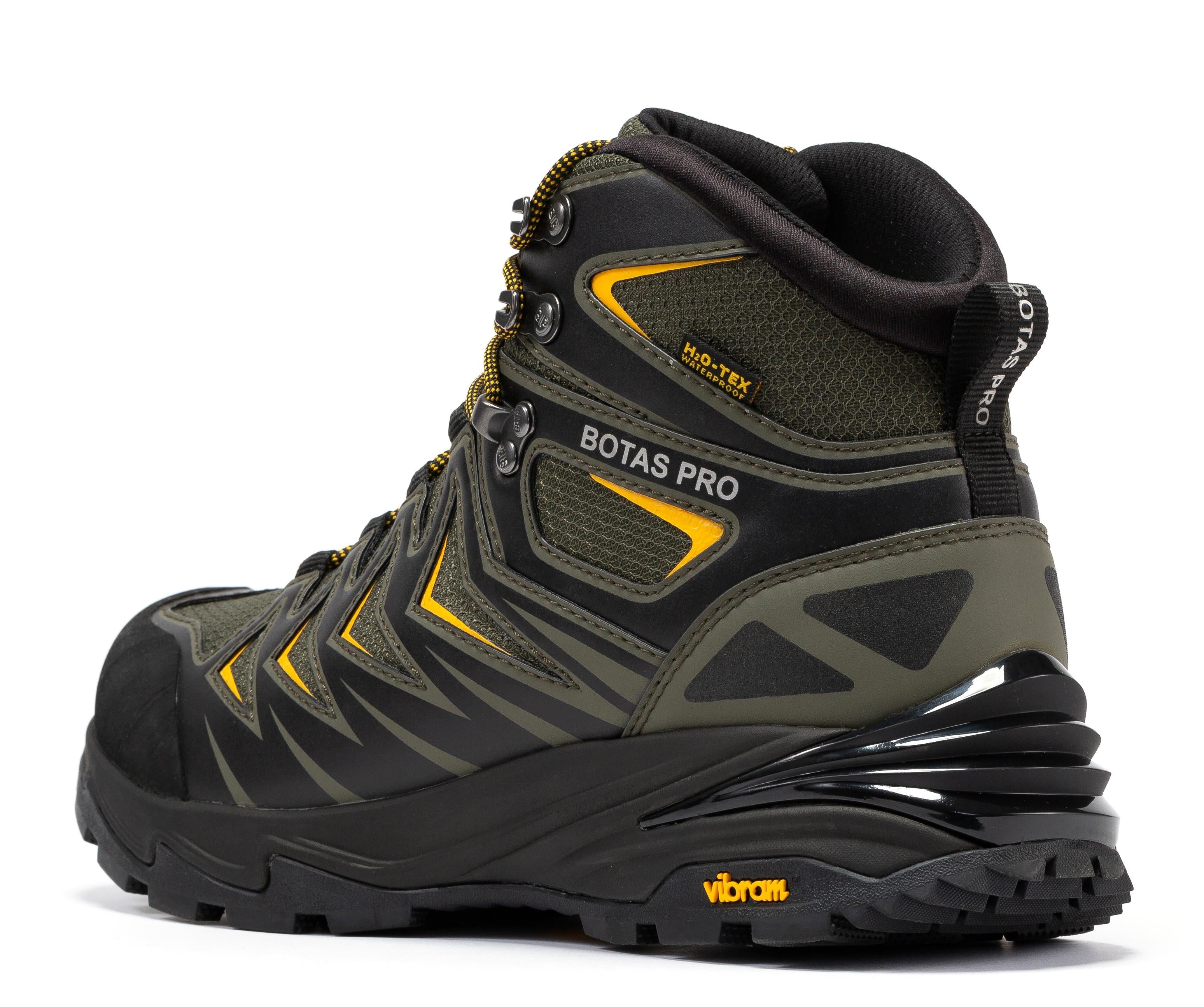 Botas Pro Metallic Green 6 Inch Waterproof Hiking Boots with VIBRAM® Traction Lug Outsole  BP22111 - WonderingCloth