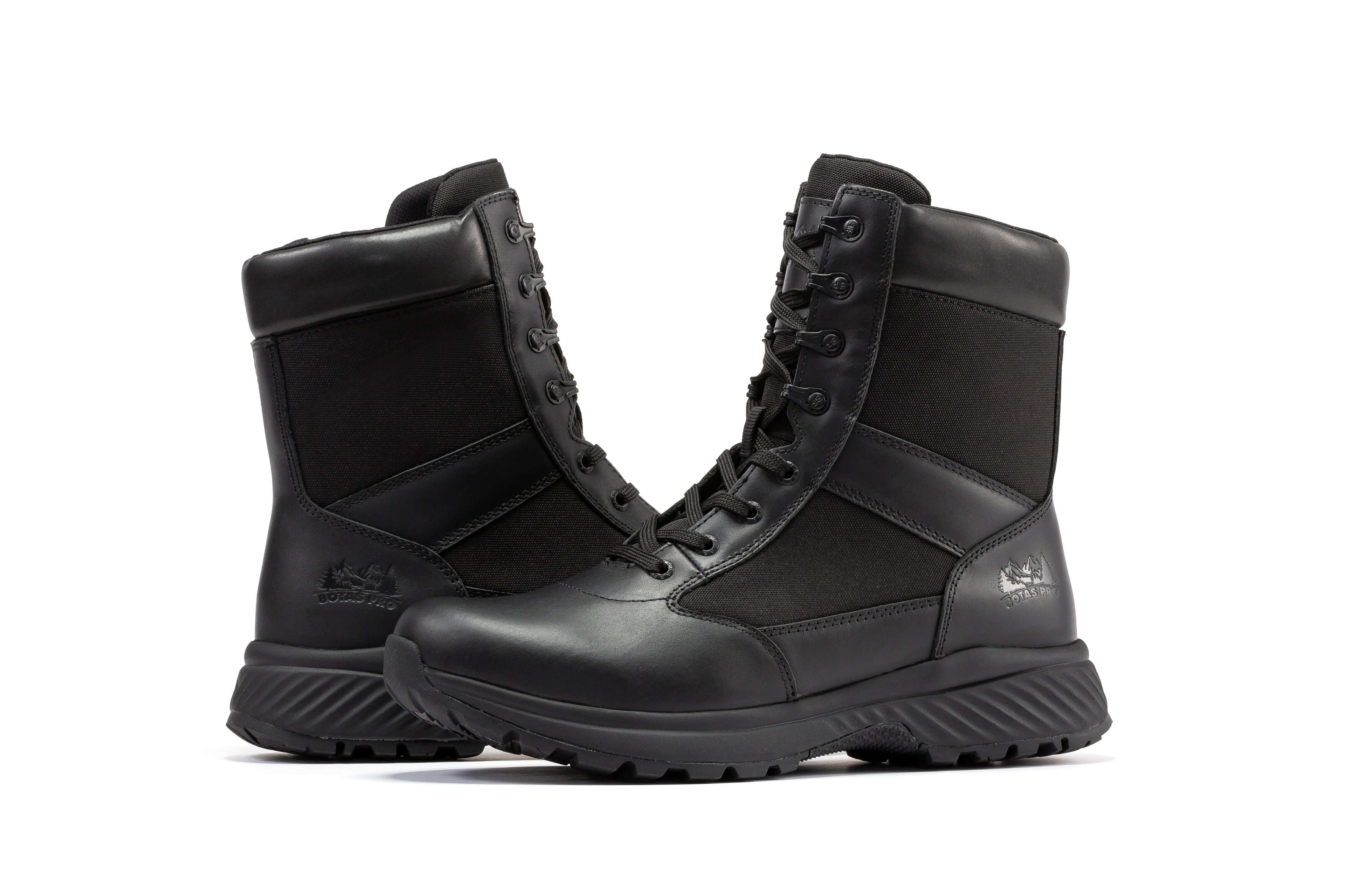 Botas Pro Black Men's 8 inch Side Zipper Military Tactical Boots BP703 - WonderingCloth