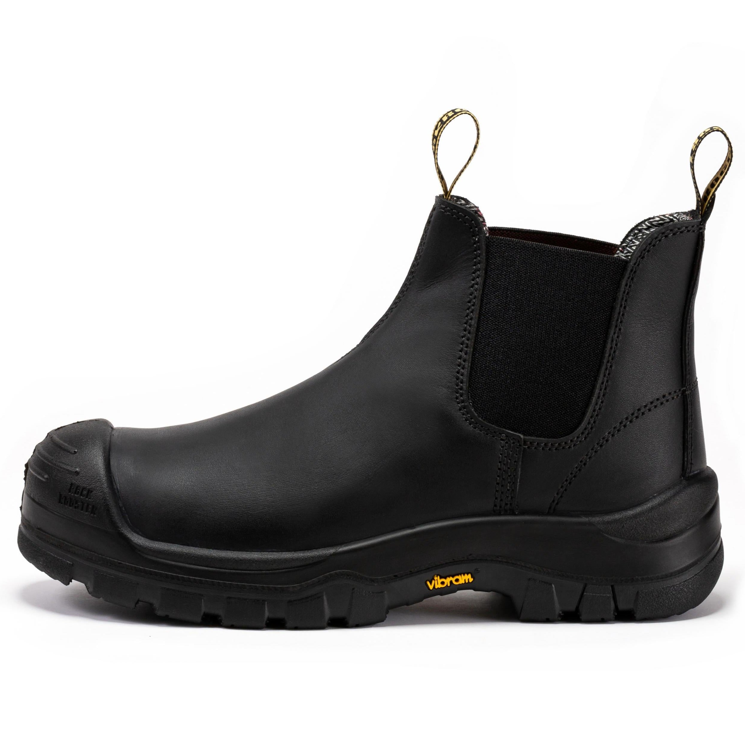 ROCKROOSTER Beaufort Men's Black 6 inch Composite Toe Pull-on Leather Work Boots VAK630 - WonderingCloth