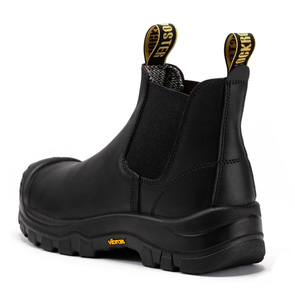ROCKROOSTER Beaufort Men's Black 6 inch Composite Toe Pull-on Leather Work Boots VAK630 - WonderingCloth