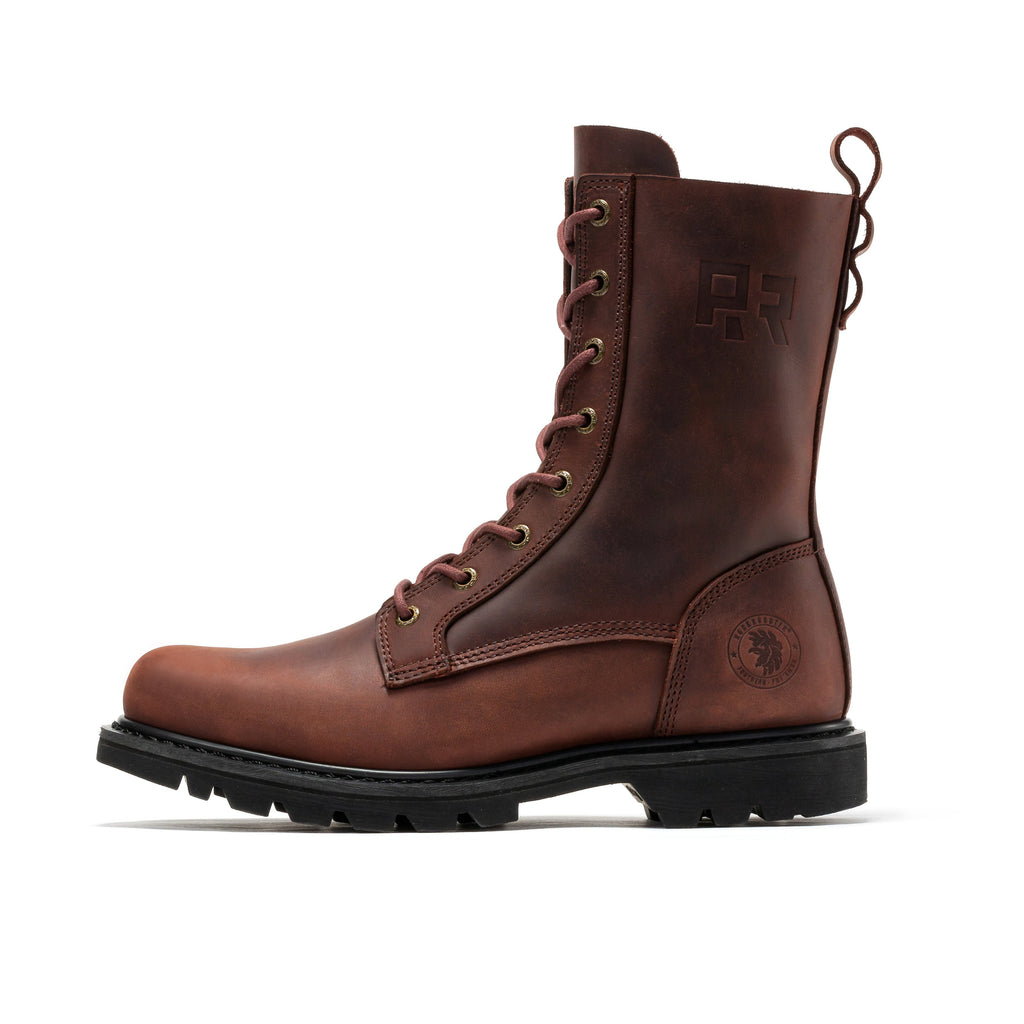 ROCKROOSTER Mantua Men's 8 inch Zip-sided Soft Toe Lug Sole Work Boots SAP130 - WonderingCloth