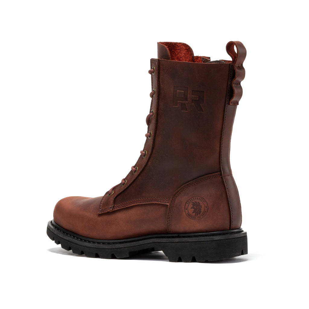 ROCKROOSTER Mantua Men's 8 inch Zip-sided Soft Toe Lug Sole Work Boots SAP130 - WonderingCloth