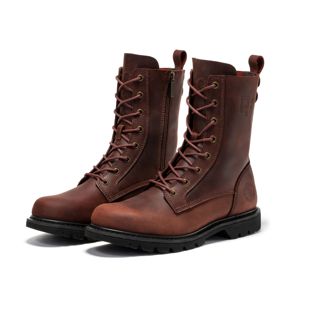 ROCKROOSTER Mantua Men's 8 inch Zip-sided Soft Toe Lug Sole Work Boots SAP130 - WonderingCloth