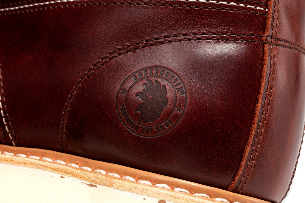 ROCKROOSTER Norwood Cherry Brown Men's 6 inch Soft Toe Wedge Work Boots SAP600 - WonderingCloth