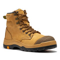 ROCKROOSTER Madison Tan 6 inch Zip-sided Steel Toe Leather Work Boots AK052 - WonderingCloth