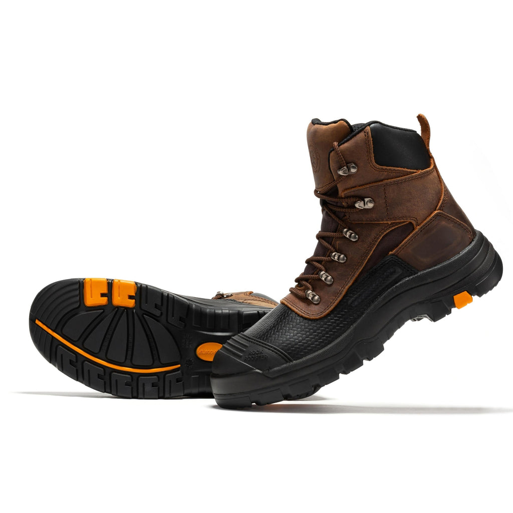 ROCKROOSTER Sedona 6 Inch Waterproof Steel Toe Leather Work Boots AK216 - WonderingCloth