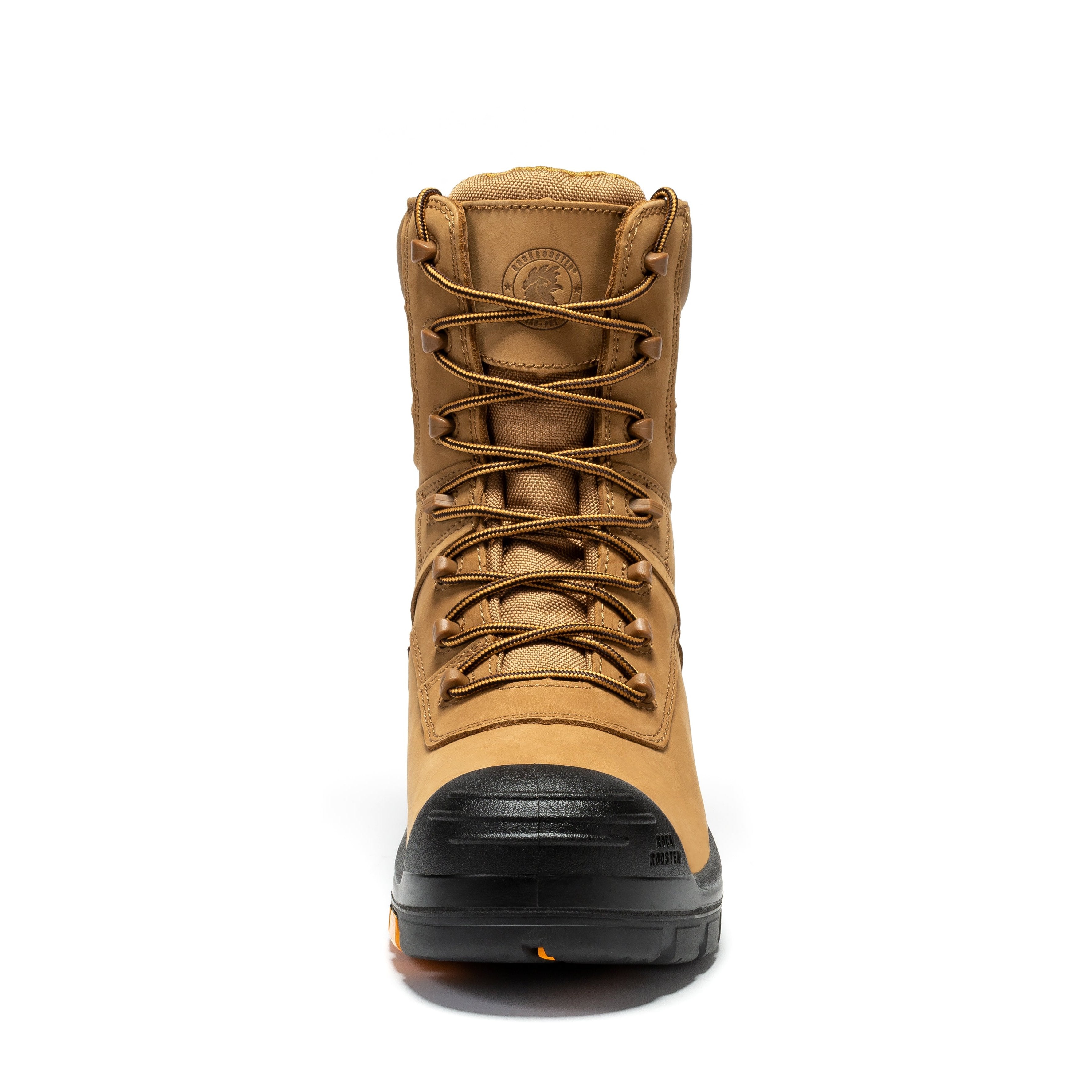 rockrooster Beaufort Men's Brown 8 inch Waterproof Composite Toe Work Boots AK831 - WonderingCloth