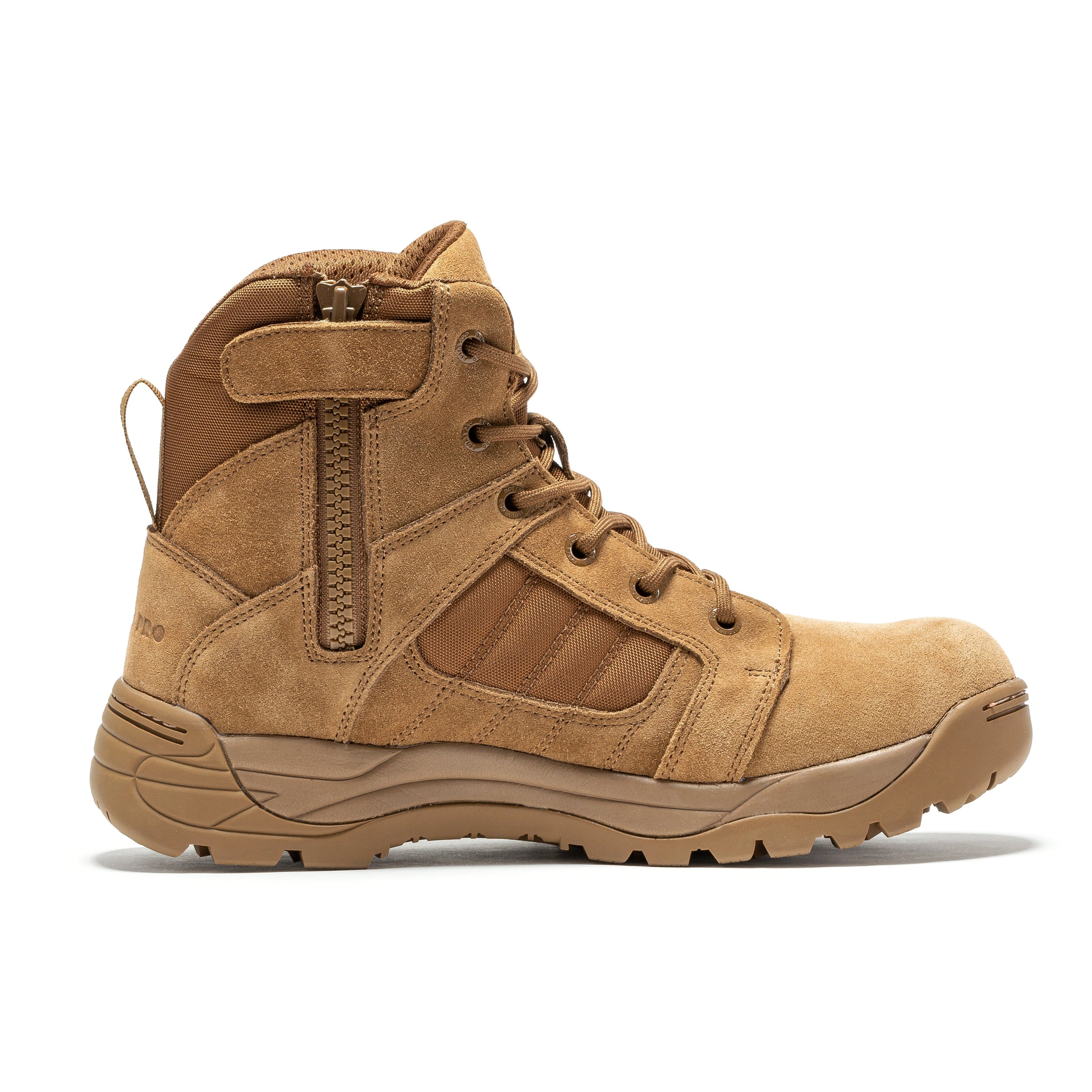 Botas Pro Coyote Men's 6 inch Side Zipper Rubber Sole Tactical Boots BMP111CT - WonderingCloth
