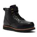 ROCKROOSTER Edgewood Men's 6 Inch Black Steel Toe Wedge Work Boots SAP610BK - WonderingCloth