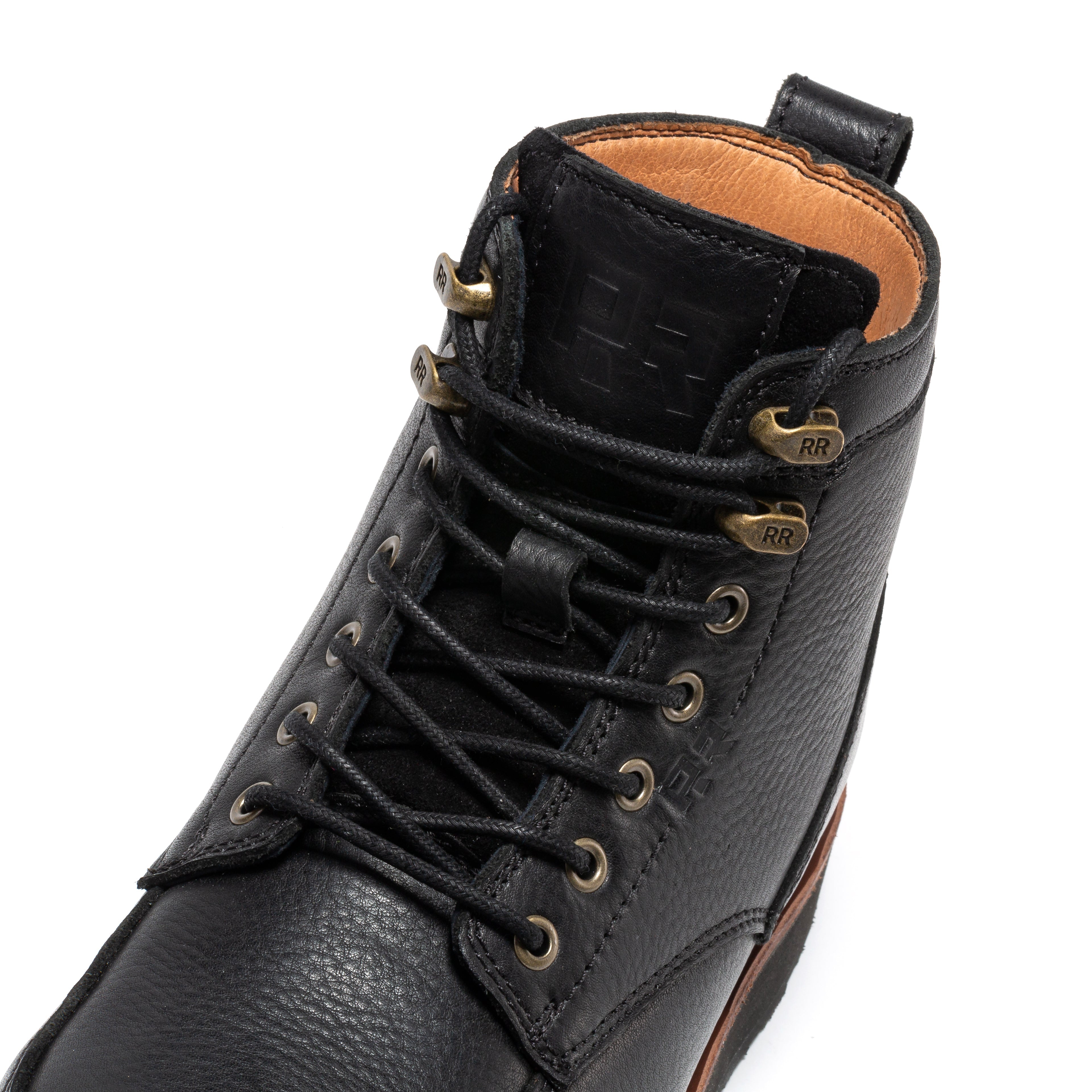ROCKROOSTER Edgewood Men's 6 Inch Black Steel Toe Wedge Work Boots SAP610BK - WonderingCloth