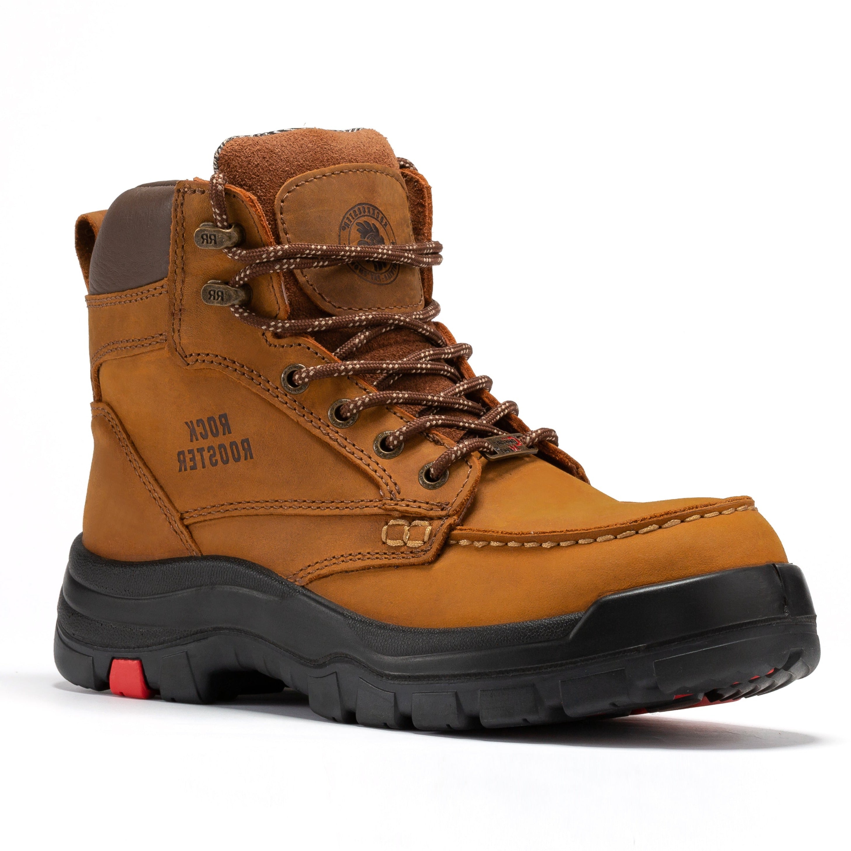 ROCKROOSTER Zumbro 6 inch Wide Steel Toe, Rubber Outsole, EH Protection,, ASTM 2413, Work Boots AK370 - WonderingCloth