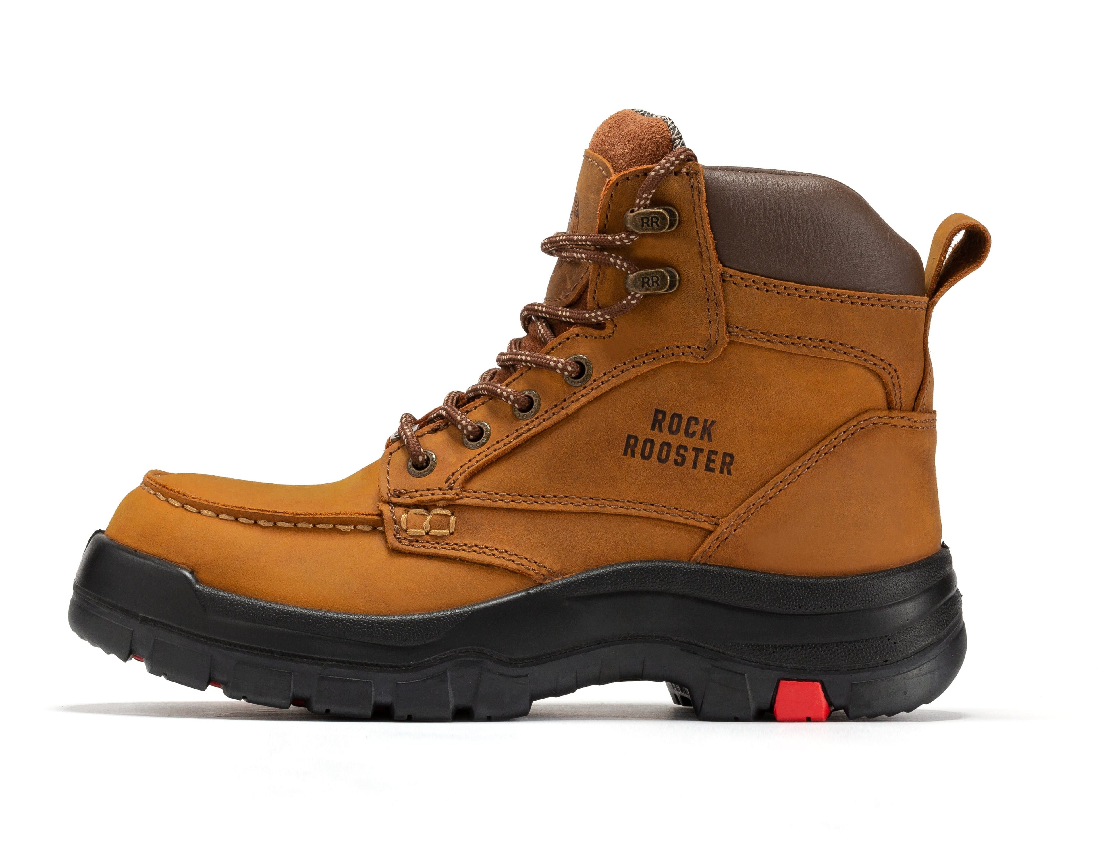 ROCKROOSTER Zumbro 6 inch Wide Steel Toe, Rubber Outsole, EH Protection,, ASTM 2413, Work Boots AK370 - WonderingCloth