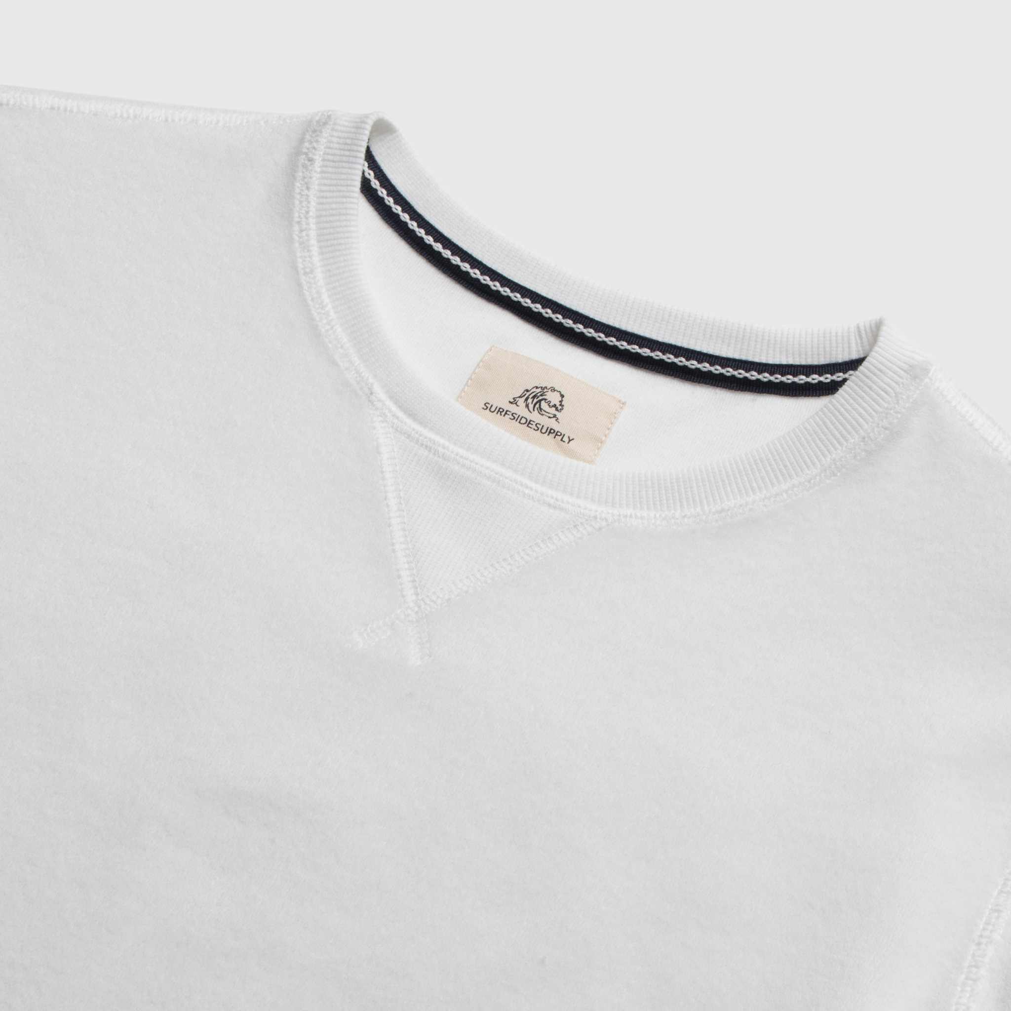 Butch Terry Crewneck - Brilliant White - WonderingCloth