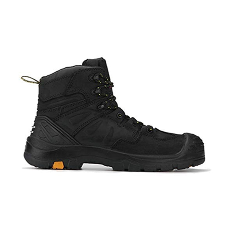 ROCKROOSTER Woodland Black 6 inch Composite Toe Leather Work Boots AK609 - WonderingCloth