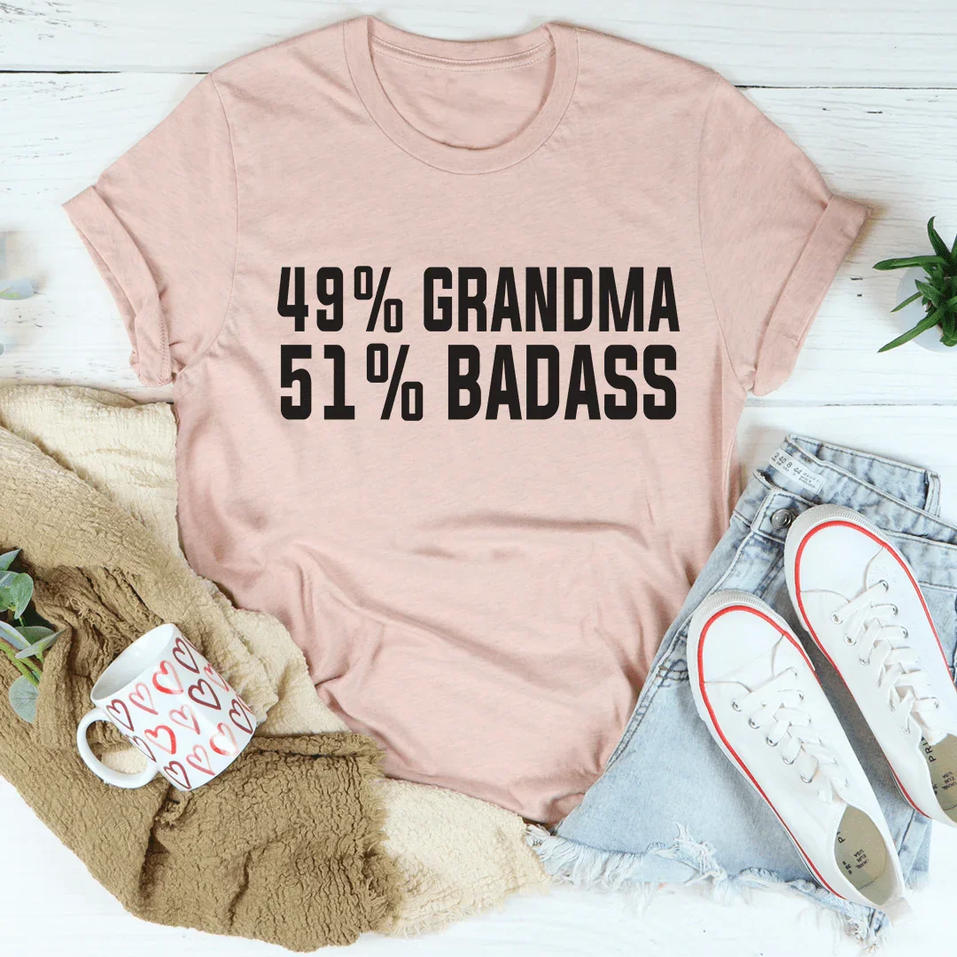 49% Grandma 51% Badass Tee - WonderingCloth