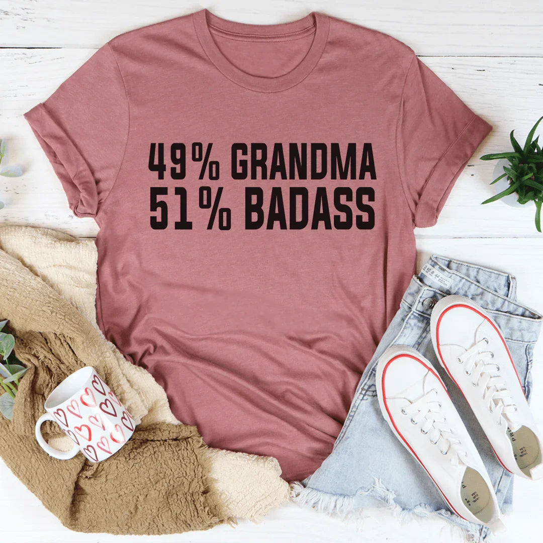 49% Grandma 51% Badass Tee - WonderingCloth