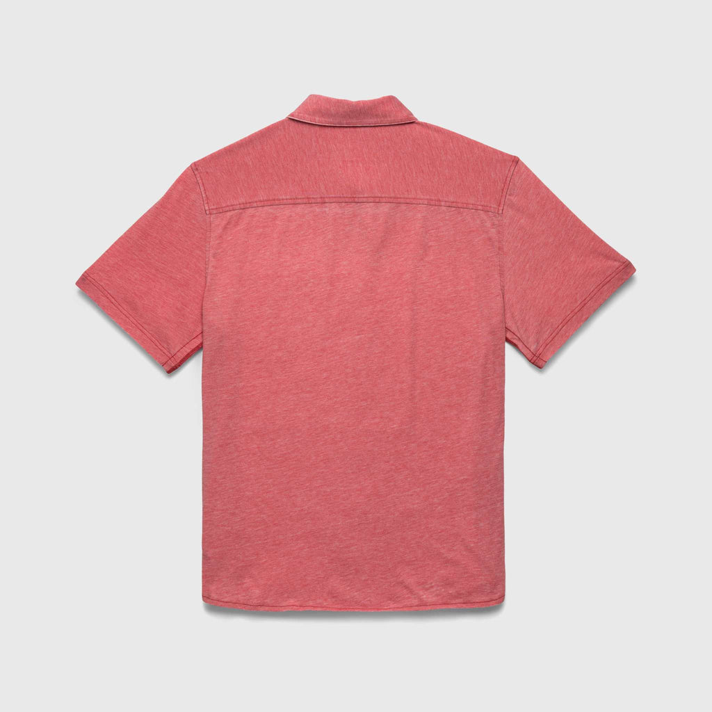 Tony Burnout Knit Shirt - Mineral Red - WonderingCloth