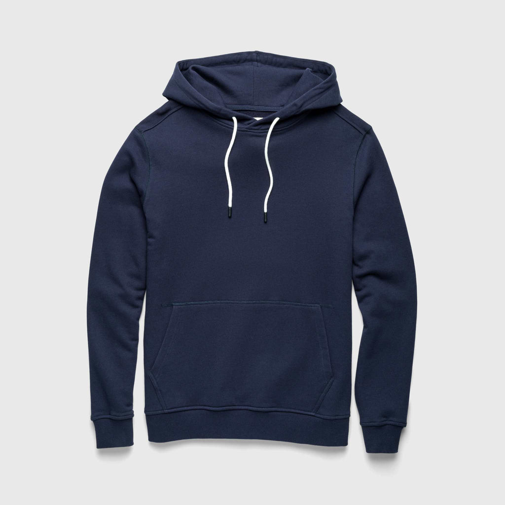 Marine French Terry Hoodie - Navy Blazer - WonderingCloth