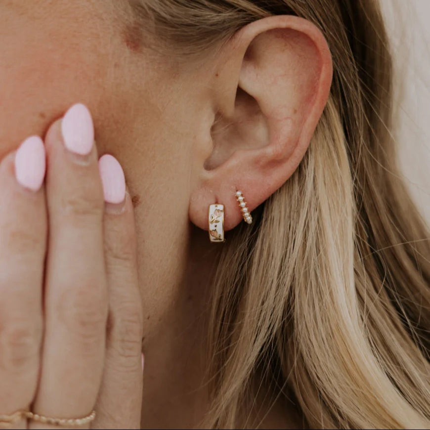 Eloise Tea Cup Hoops - WonderingCloth
