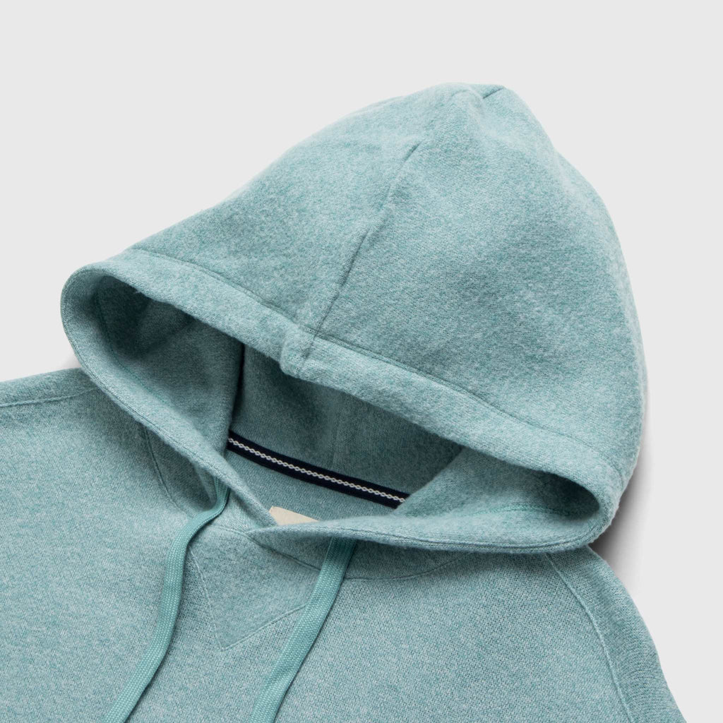 Justin Cashmist Fleece Hoodie - Aqua Heather - WonderingCloth