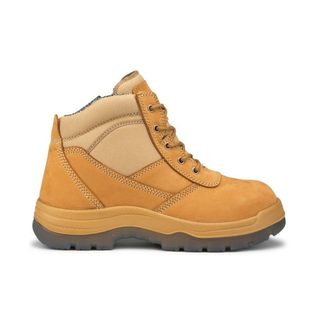 ROCKROOSTER Cortez Tan 6 Inch Zip-sided Steel toecap Leather Work Boots AK050 - WonderingCloth