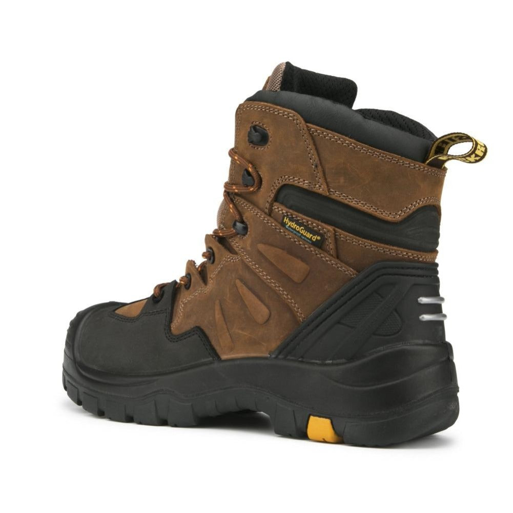 ROCKROOSTER Woodland Brown 6 inch Waterproof Safety Toe Leather Work Boots AK669 - WonderingCloth