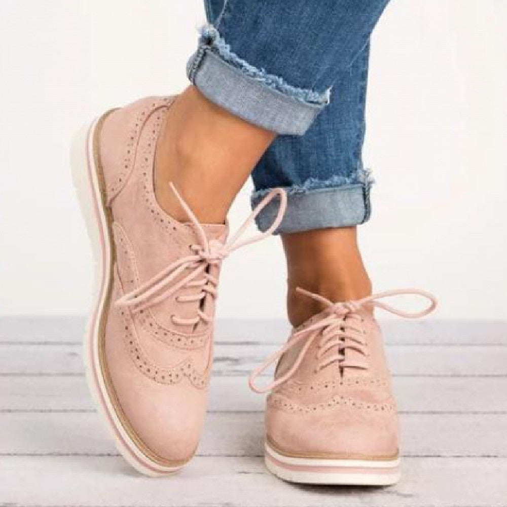 Women’s Retro British-Style Casual Shoes – Chic Everyday Sneakers - WonderingCloth