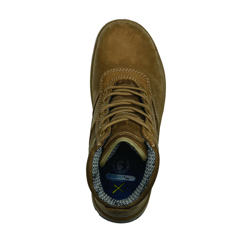 ROCKROOSTER Cortez Brown 6 Inch Steel Toe Leather Work Boots AK250 - WonderingCloth