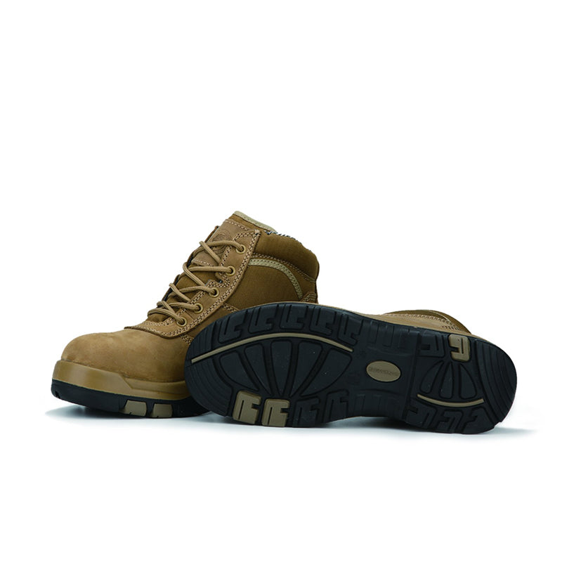 ROCKROOSTER Cortez Brown 6 Inch Steel Toe Leather Work Boots AK250 - WonderingCloth