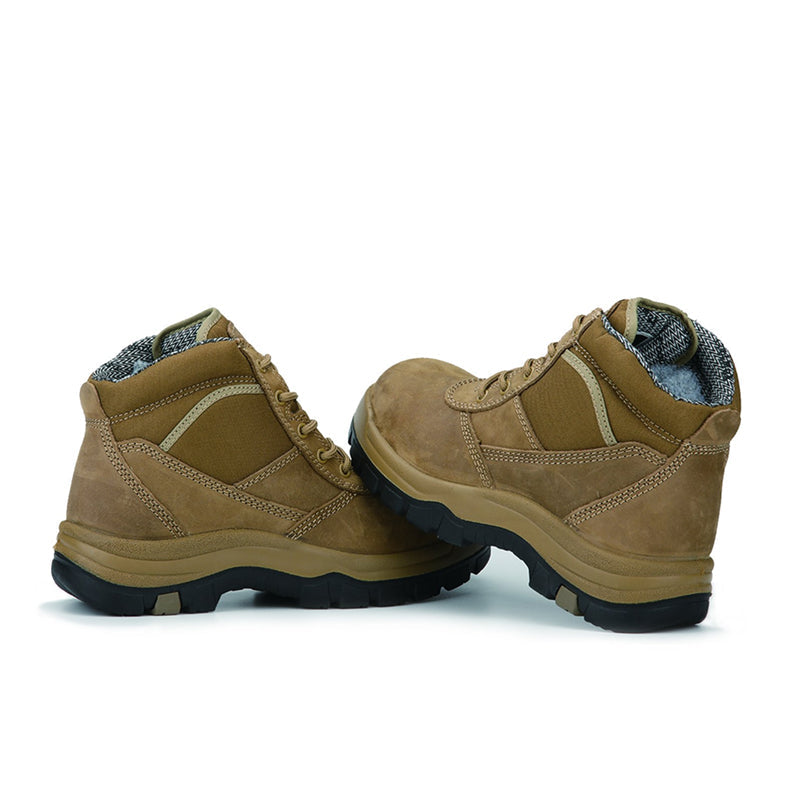 ROCKROOSTER Cortez Brown 6 Inch Steel Toe Leather Work Boots AK250 - WonderingCloth