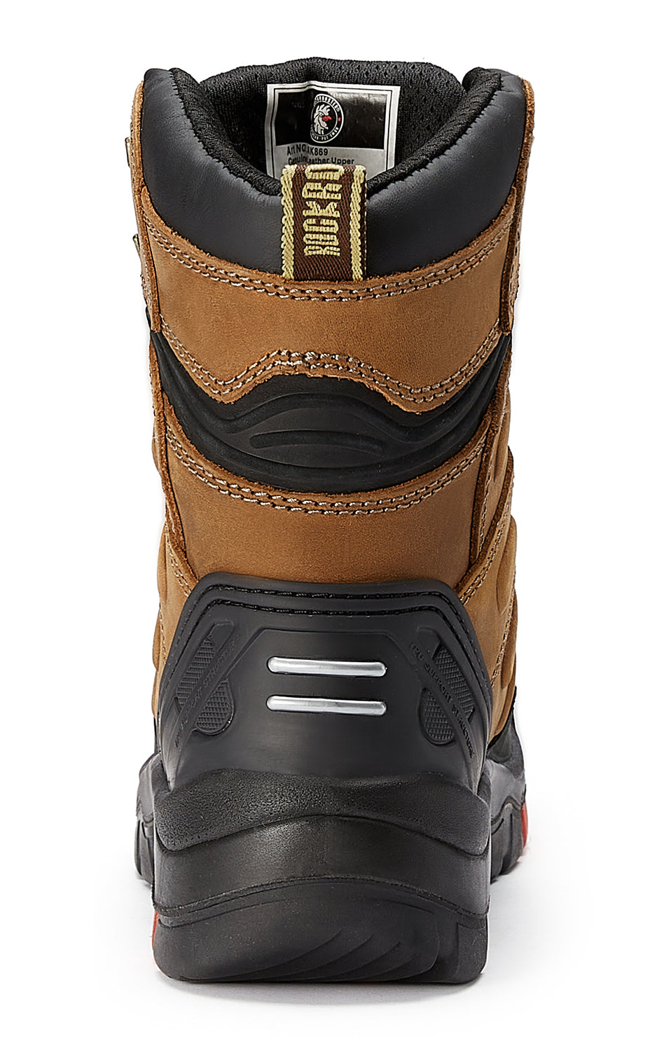 ROCKROOSTER Woodland Men's 8 inch Brown Work Boots, Composite Toe, Slip Resistant, Electrical Hazard Protection, Rubber outsole AK869 - WonderingCloth
