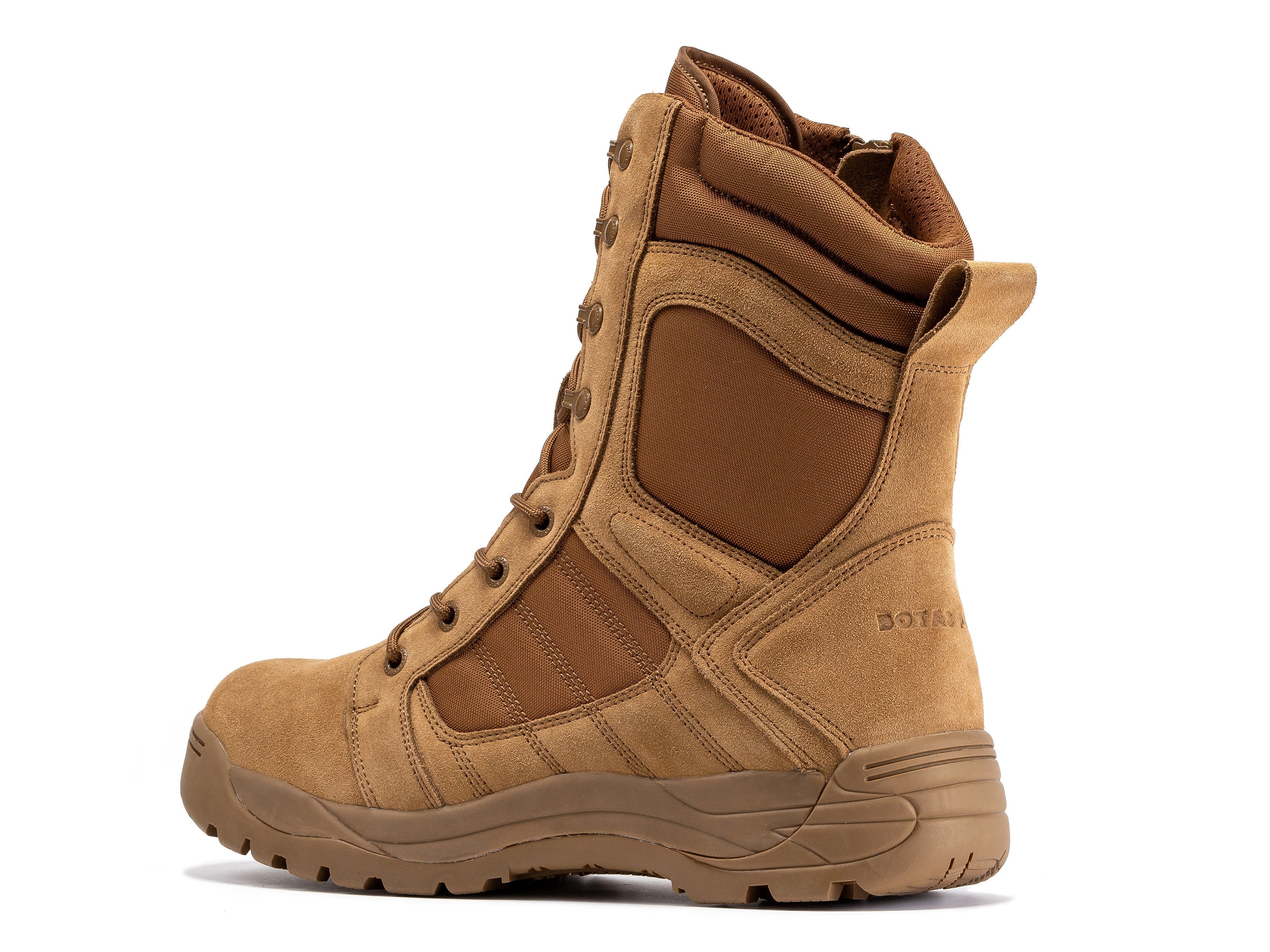 Botas Pro Coyote Men's 8 inch Side Zipper Rubber Sole Tactical Boots BMP110CT - WonderingCloth