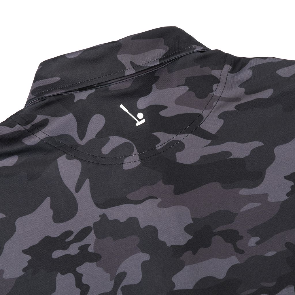 Black Camo Men's Polo - WonderingCloth