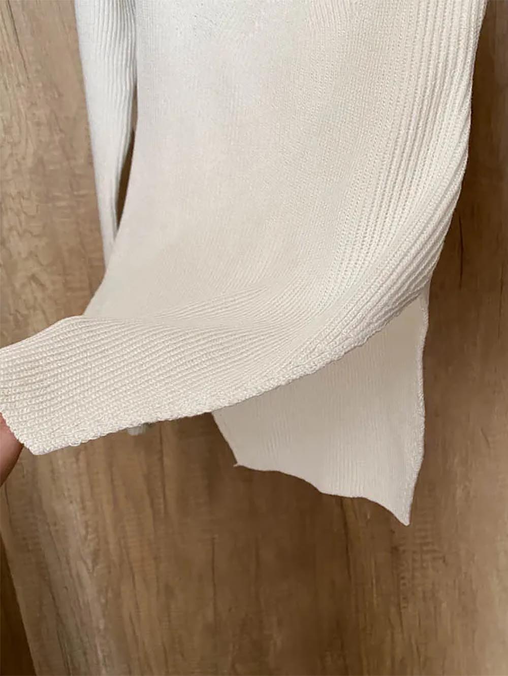 Square Collar Irregular Long Sleeve Woman Sweaters | NCS - WonderingCloth
