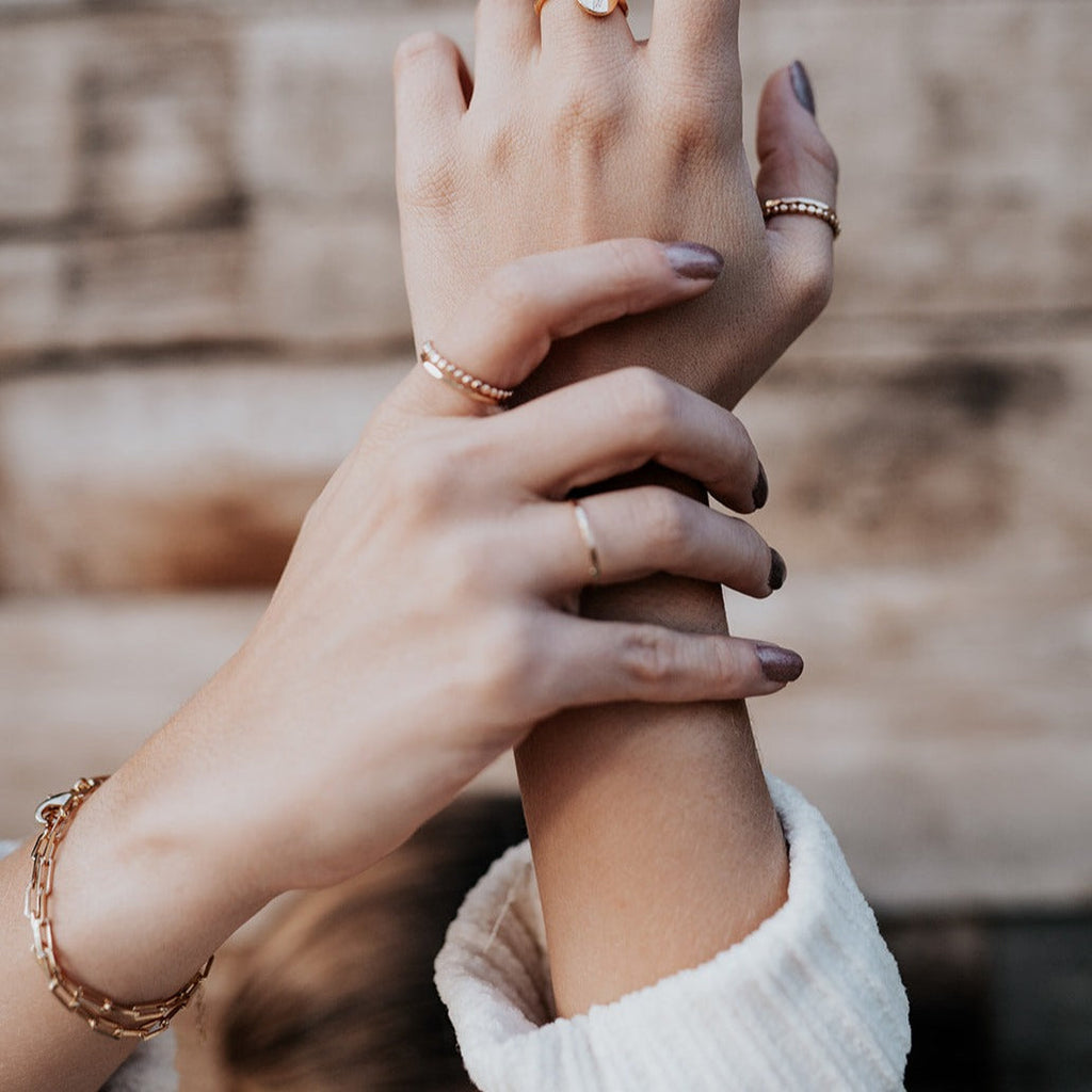 Madeline Gold Filled Paperclip Bracelet - WonderingCloth