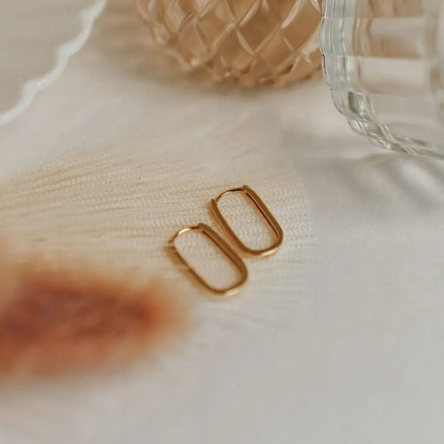 Avery Gold Hoops - WonderingCloth