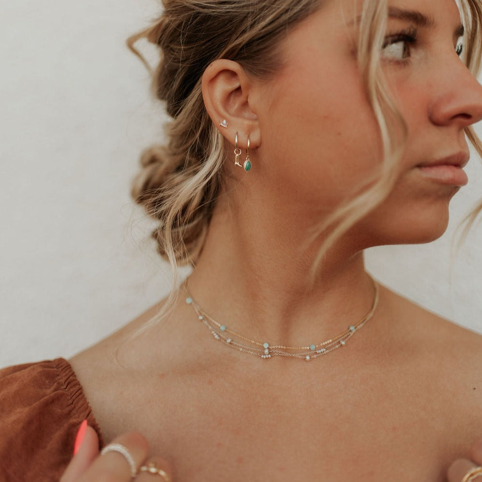 Malibu Necklace in Turquoise - WonderingCloth