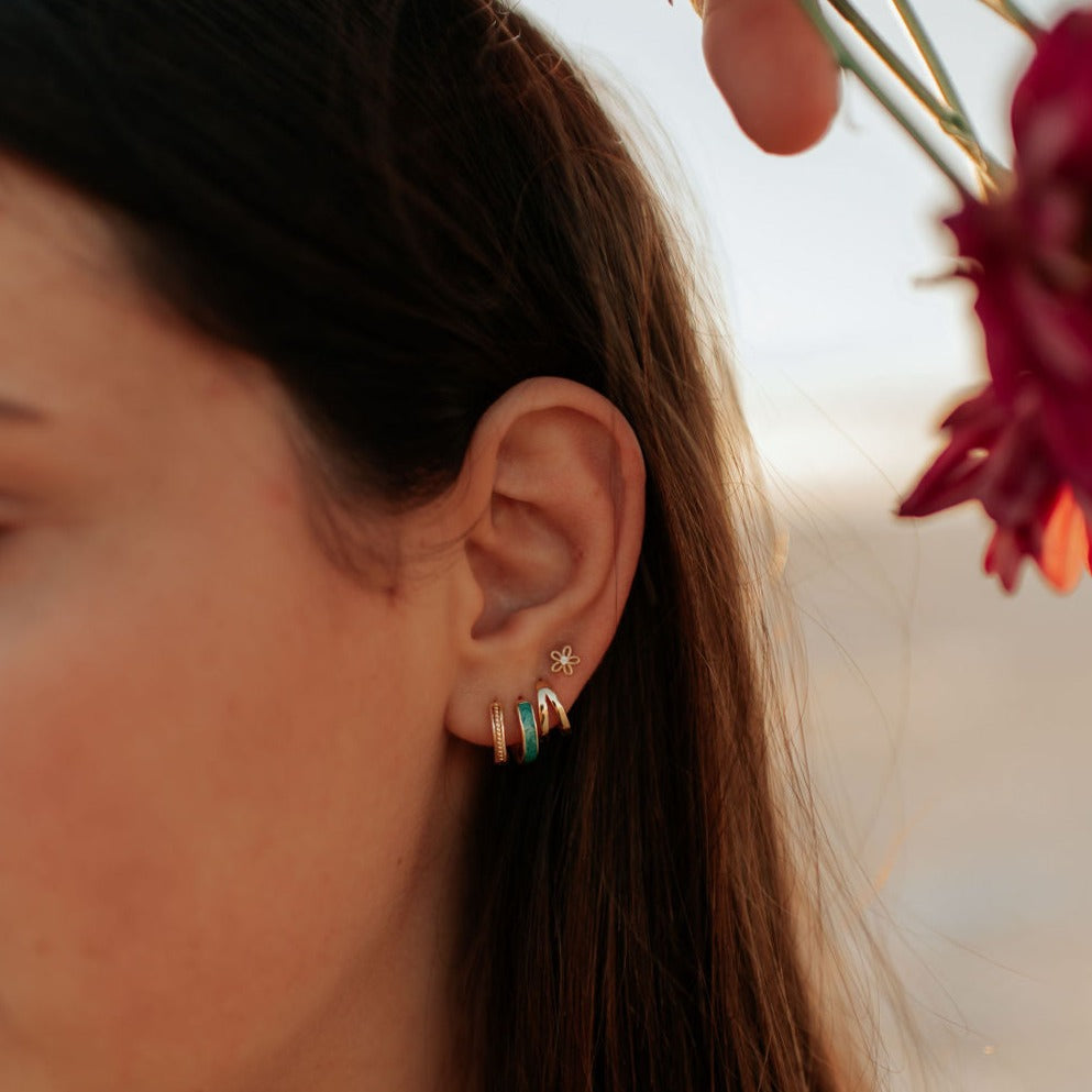 Sadie Double Band Hoops - WonderingCloth