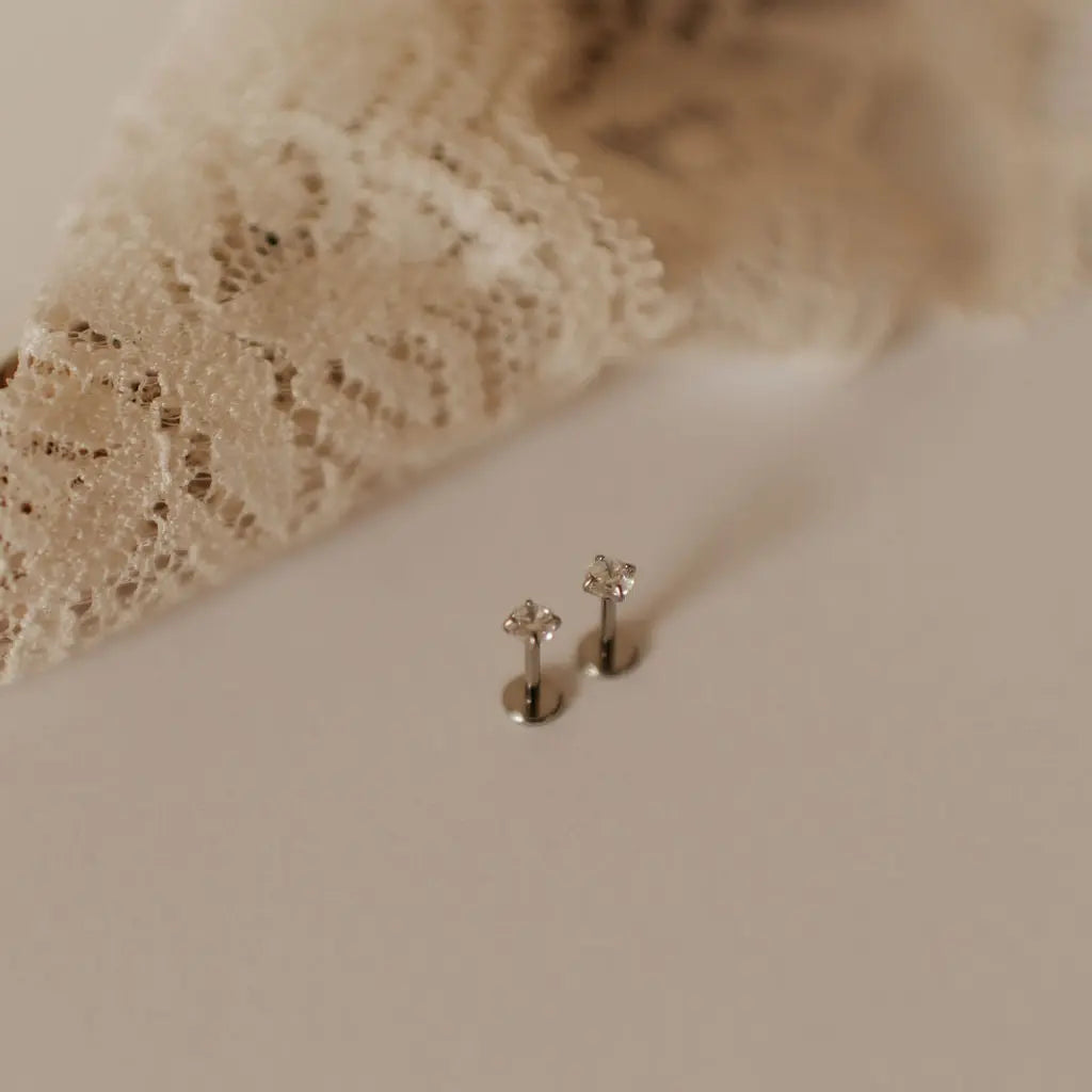 Diamond Flat Back Studs - WonderingCloth