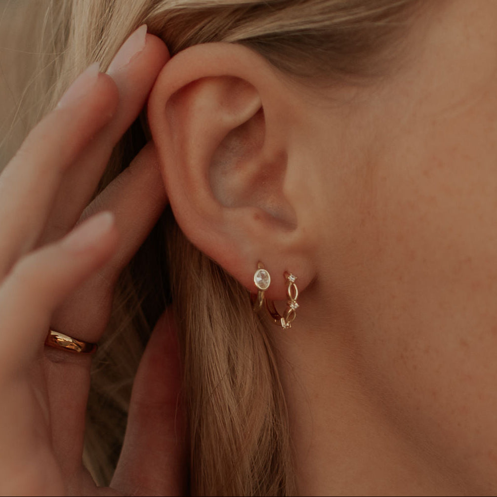 Isla Lace Hoops - WonderingCloth