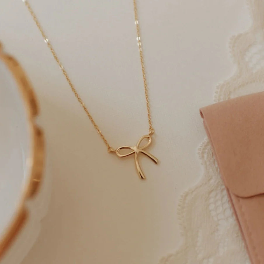 Lily Bow Necklace - WonderingCloth