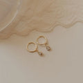 April Raindrop Dangle Hoops - WonderingCloth