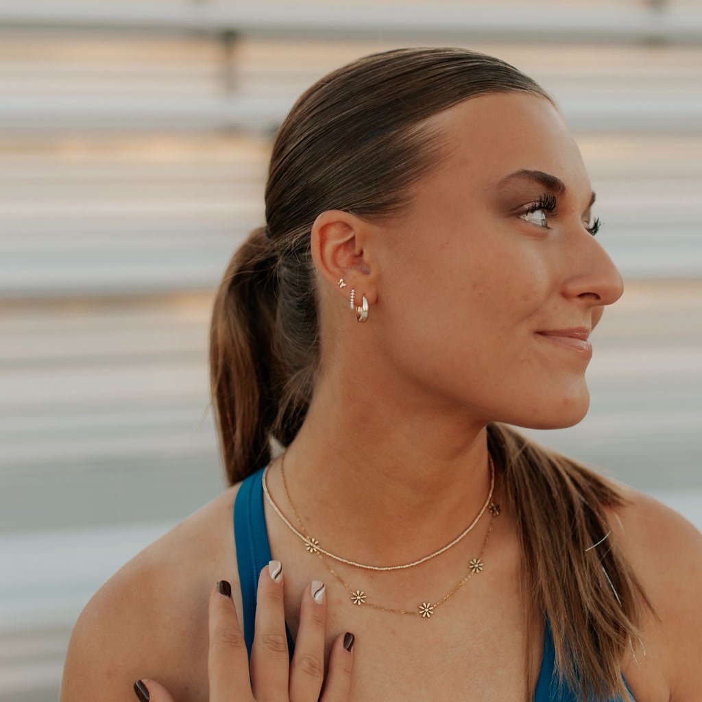 Grace Pearl Hoops - WonderingCloth
